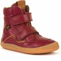Froddo Barefoot high cut winter shoes leather Burgundy