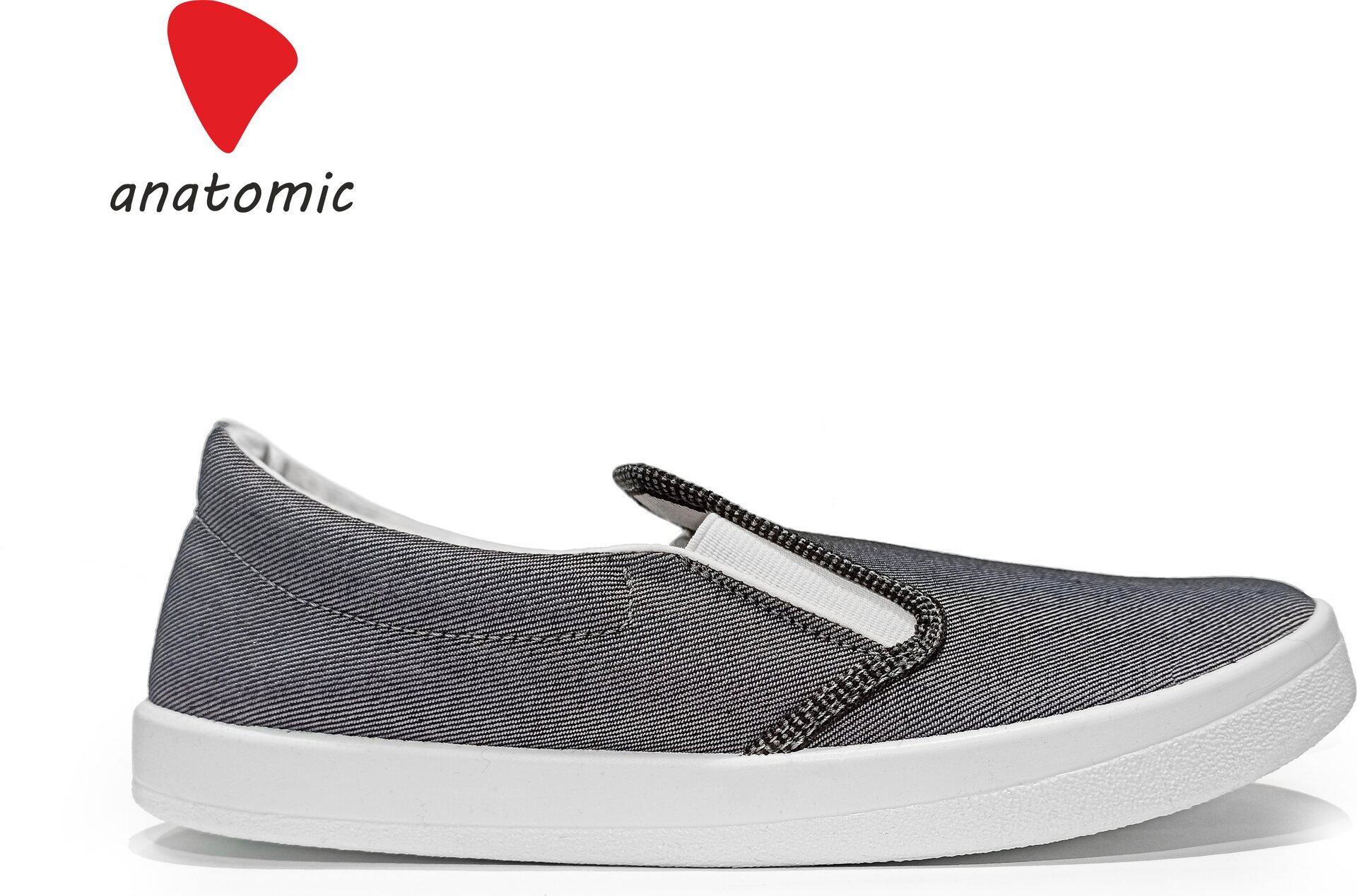 Anatomic Starter slip-on canvas nauhattomat tennarit Harmaa (AB05)