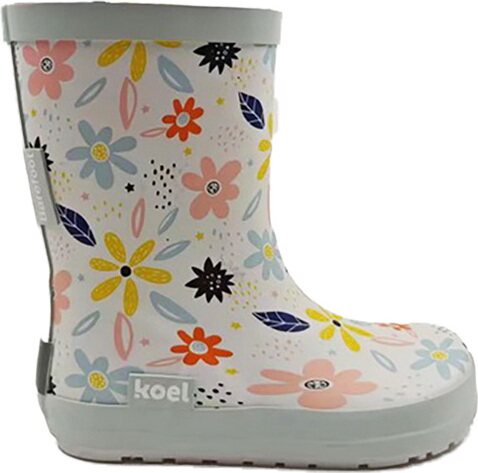 KOEL lasten kumisaappaat Kukat valkoinen