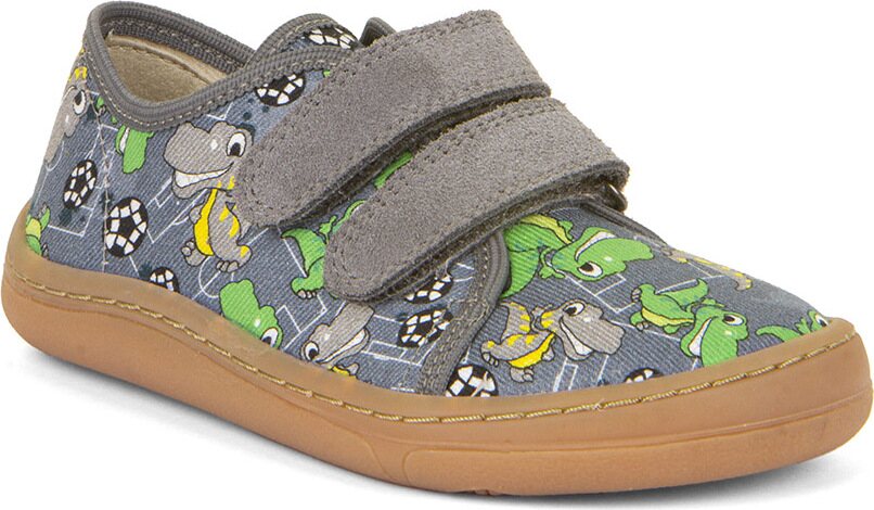 Froddo Barefoot canvas kangastennarit Krokotiilit harmaa (grey)