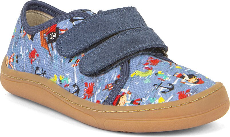 Froddo Barefoot canvas kangastennarit Merirosvot sininen (denim+)