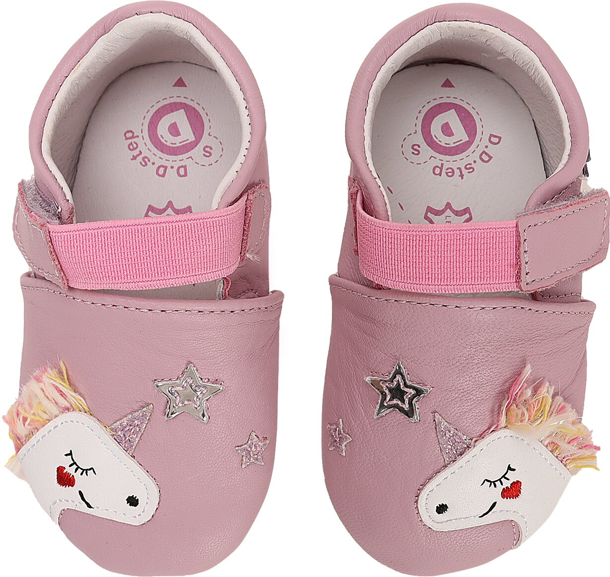 D.D.Step pienten lasten nahkatossut Yksisarvinen (Mauve)