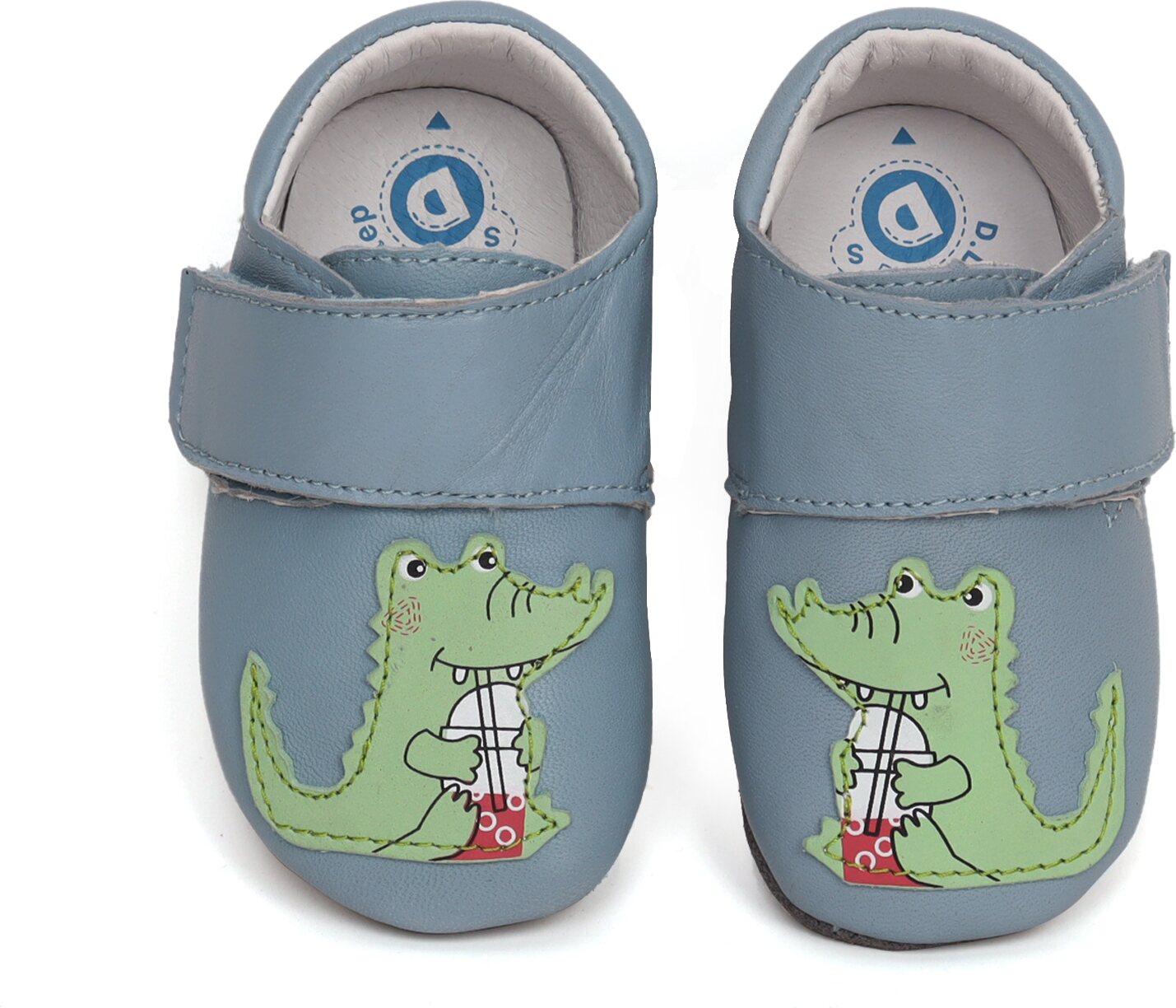D.D.Step pienten lasten nahkatossut Krokotiili (Sky Blue)
