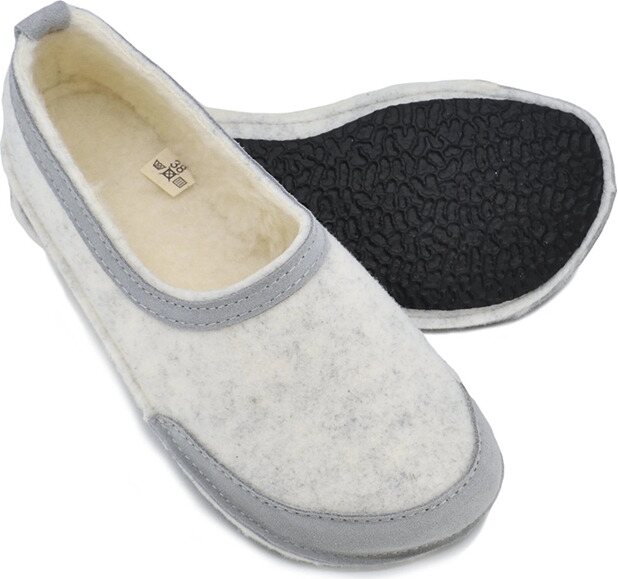 Omaking Tuuka villahuopatohvelit (SB185) Tan-Off White