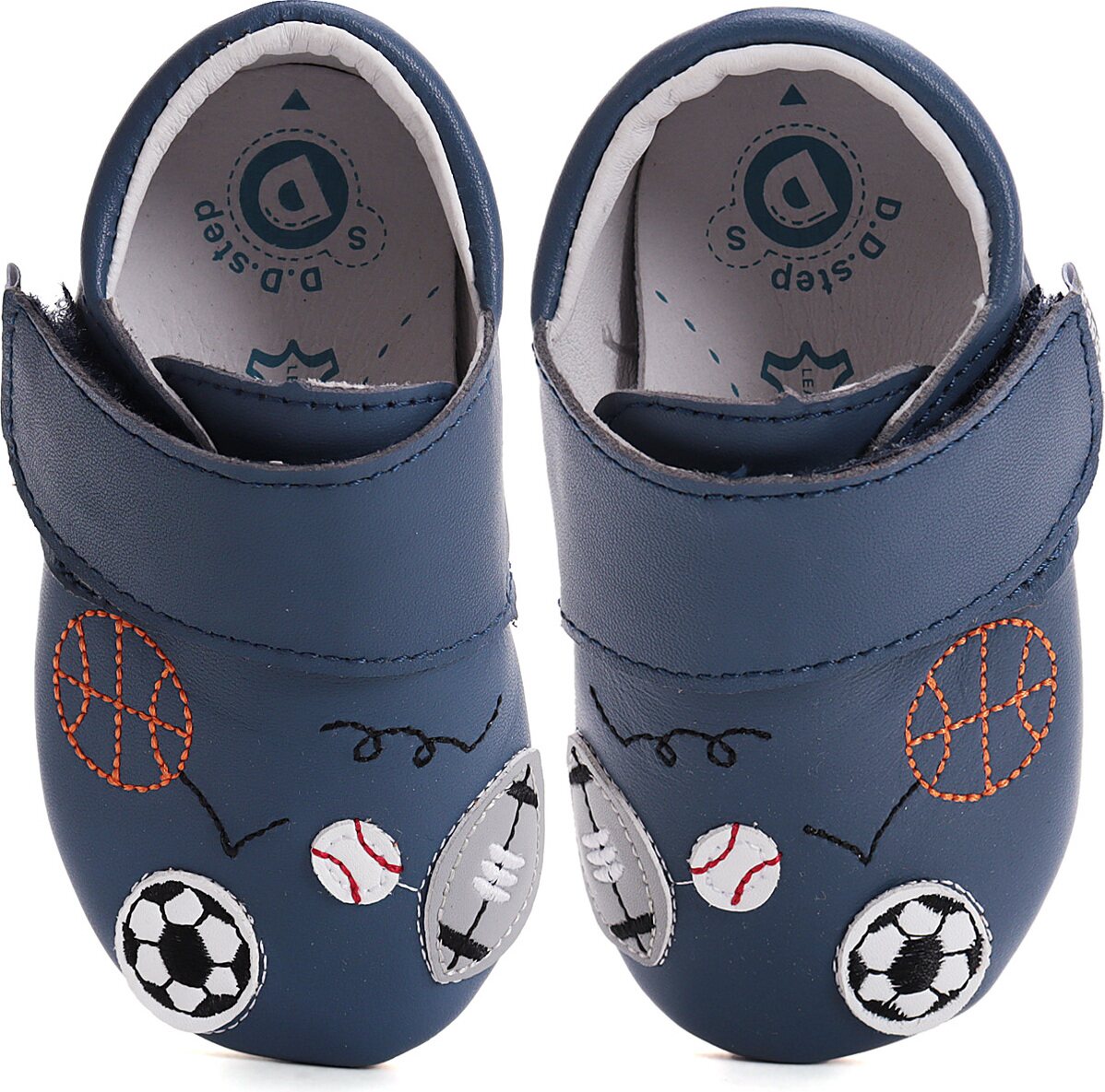 D.D.Step pienten lasten nahkatossut Pallot (Bermuda Blue)