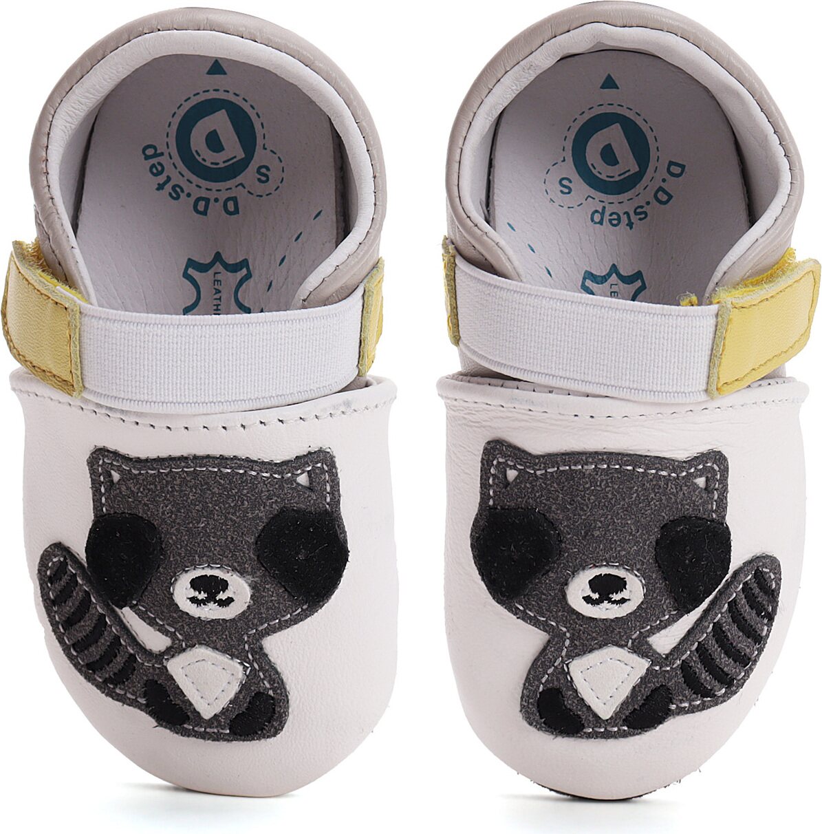 D.D.Step pienten lasten nahkatossut Pesukarhu (White)