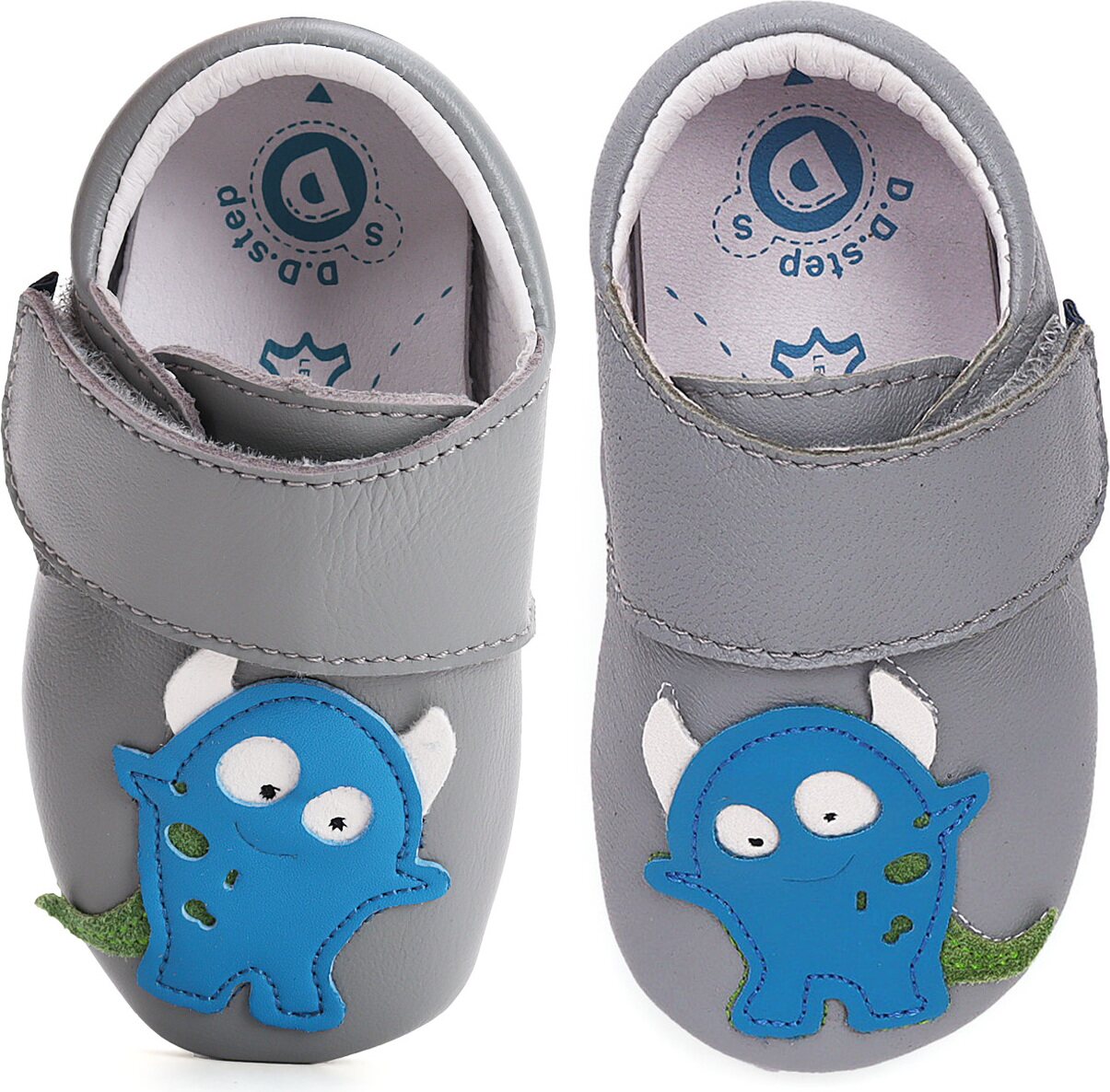 D.D.Step pienten lasten nahkatossut Hirviö (Dark Grey)