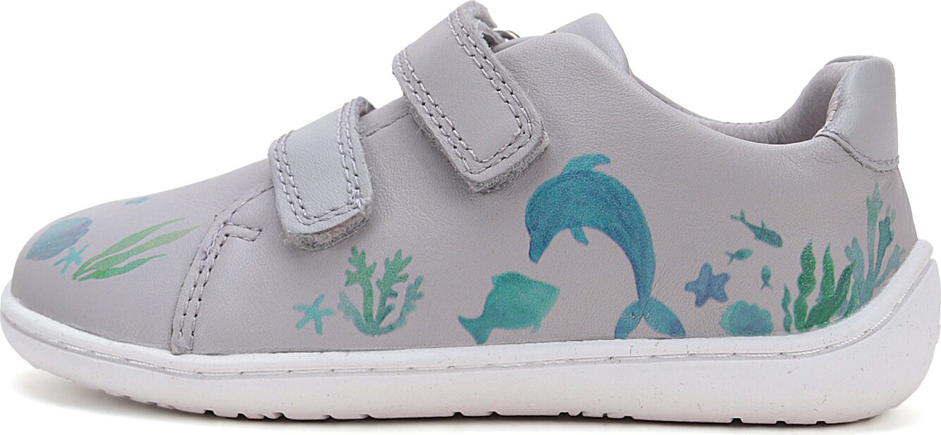 Stitch & Walk lasten nahkatennarit (tarrat) Harmaa delfiinit