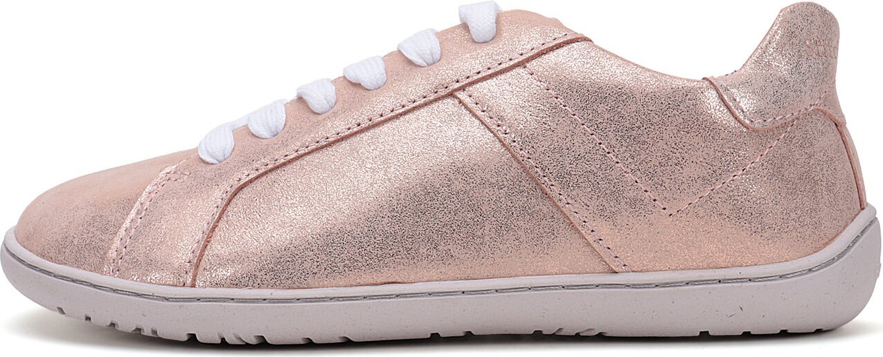 Stitch & Walk nahkatennarit Roséguld (valkoiset nauhat)