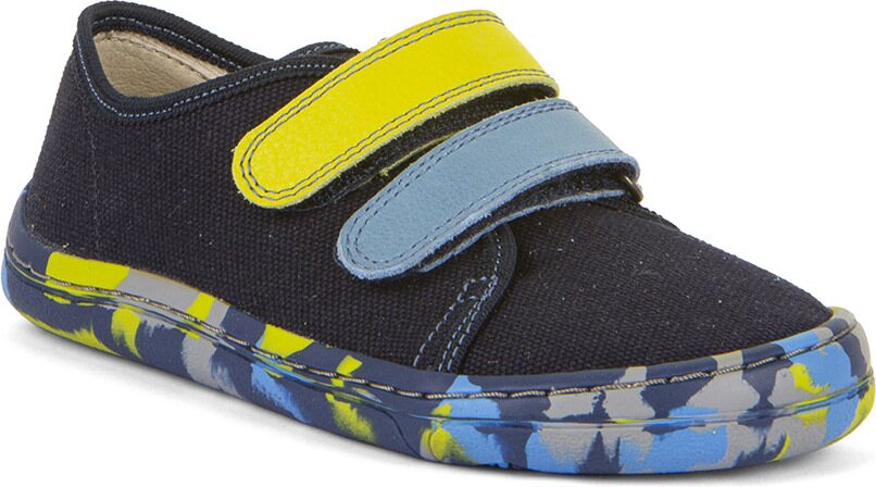 Froddo Barefoot canvas kangastennarit Keltainen-sininen (Blue+)