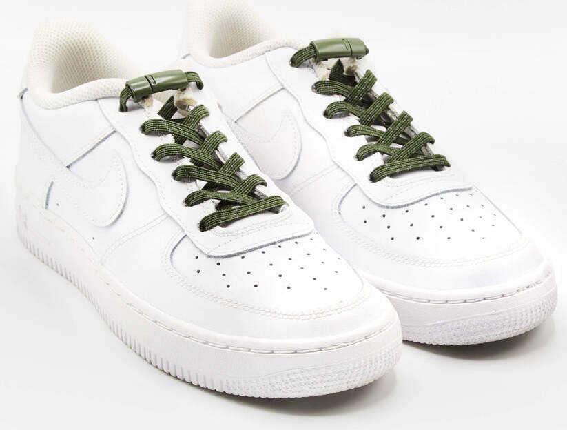 EEZYBEEZY joustavat kengännauhat Army green heijastava