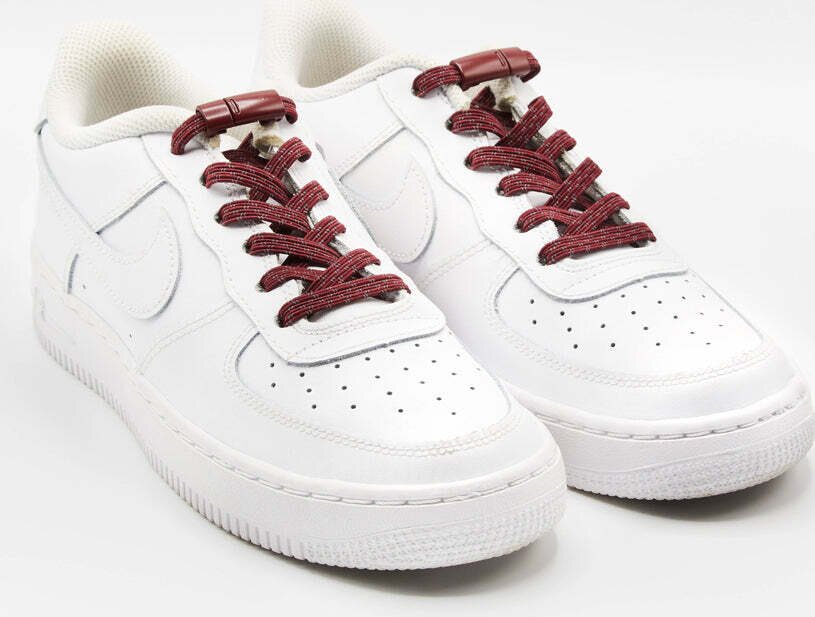 EEZYBEEZY joustavat kengännauhat Burgundy heijastava