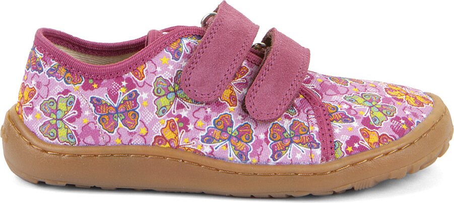 Froddo Barefoot Canvas-tennarit (SS26) Perhoset (Fuxia/Pink)