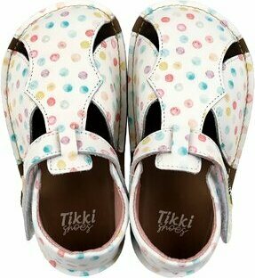 Tikki Mariposa laste sandaalid Confetti (valkoinen pilkullinen)